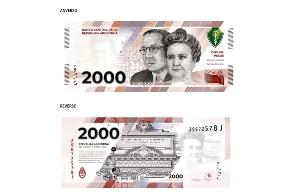 Com moeda derretendo, nova cédula de 2 mil pesos deve começar a circular na Argentina no fim do mês