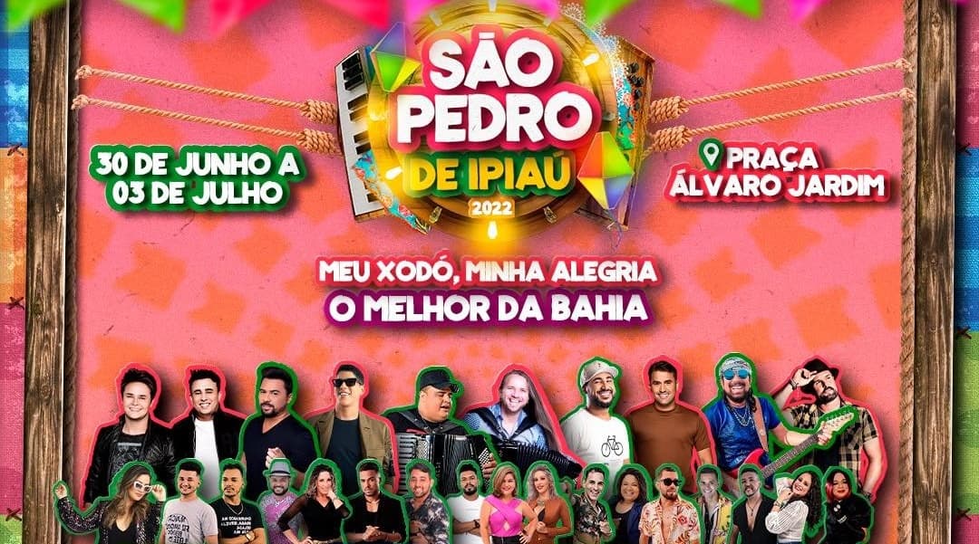 Confira a Programação do São Pedro de Ipiaú