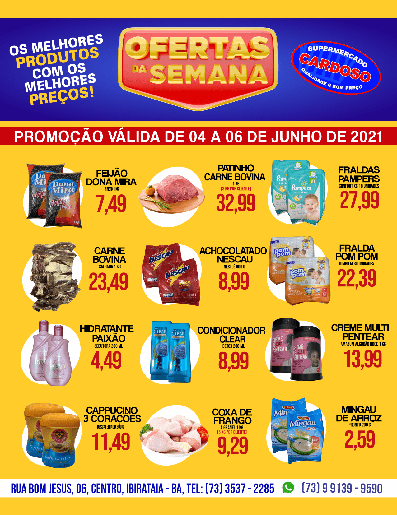 Promoção de Fim de Semana do Supermercado Cardoso