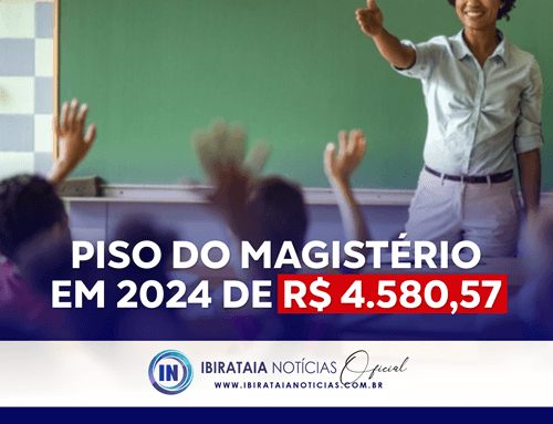 Conforme a Lei 11.738/2008, o Piso do Magistério em 2024 será de R$ 4.580,57