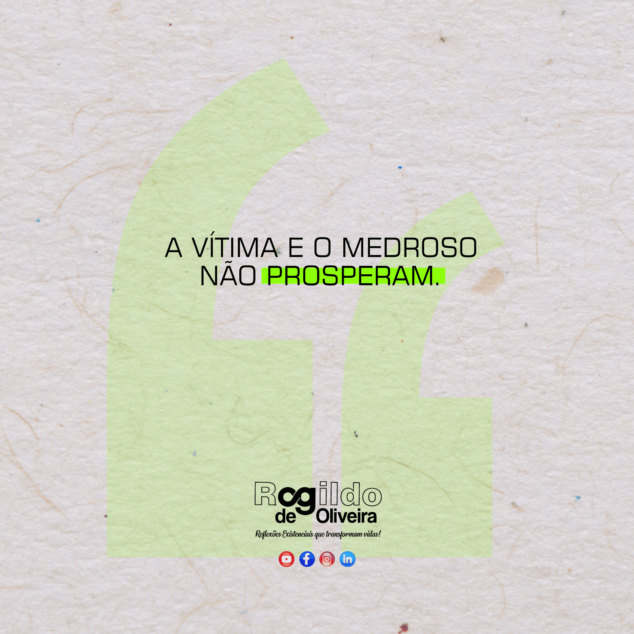 Reflexão do Dia com Rogildo de Oliveira