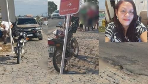 Mulher morre em Acidente de Moto em frente ao Ginásio de Esportes