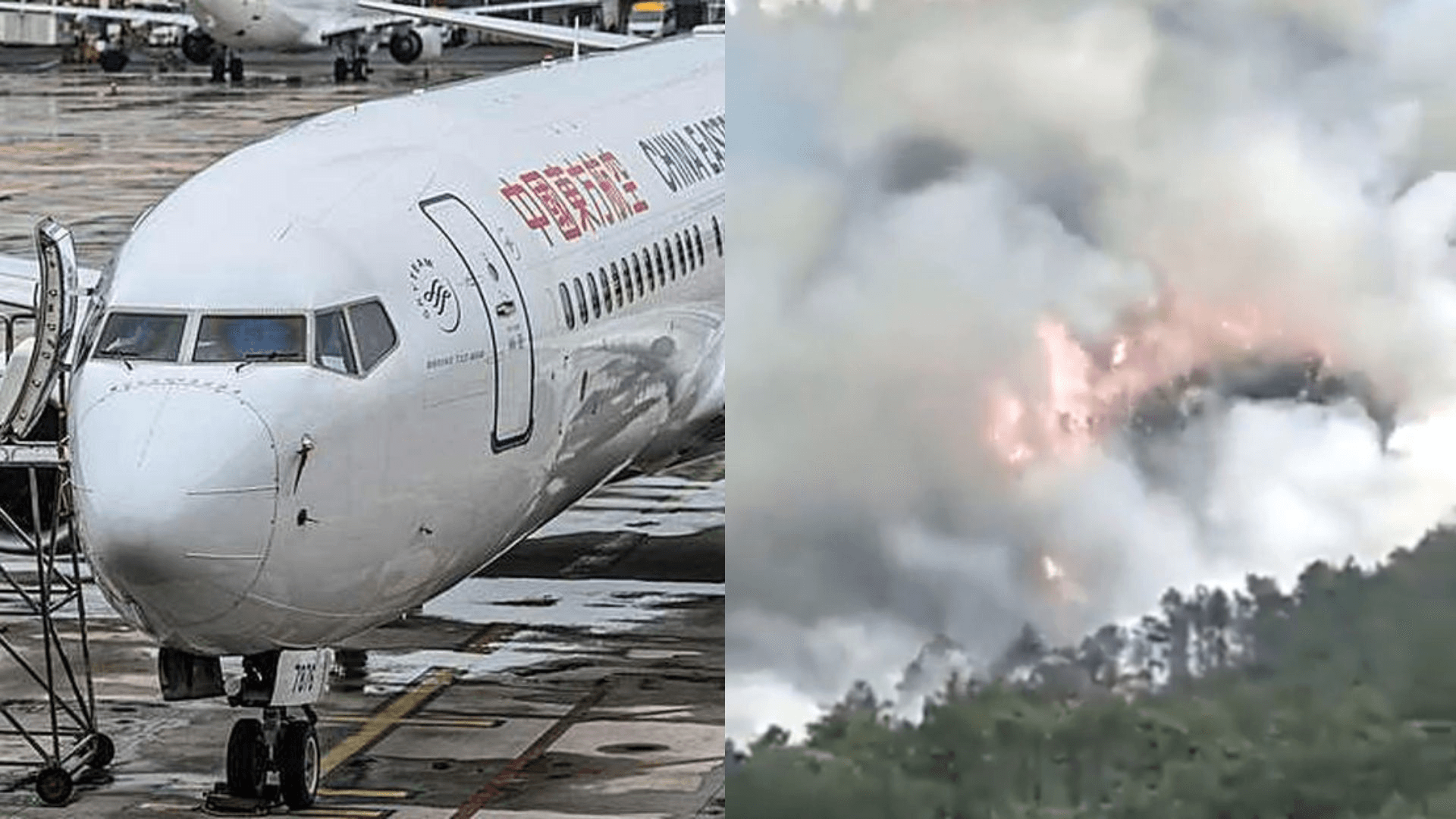 Avião com 132 a bordo cai na China