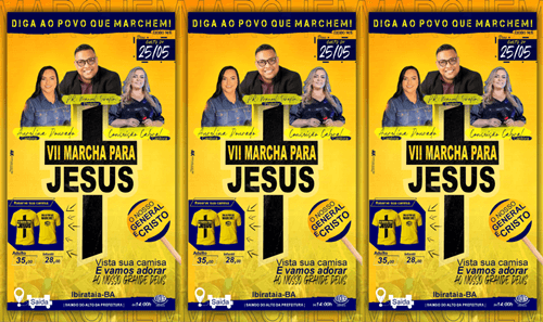 Ibirataia: VII Marcha para Jesus acontecerá dia 25 de maio