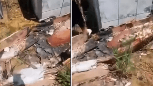 Moradores encontram ossos e pedaços de caixões fora de túmulos em Piraí do Norte