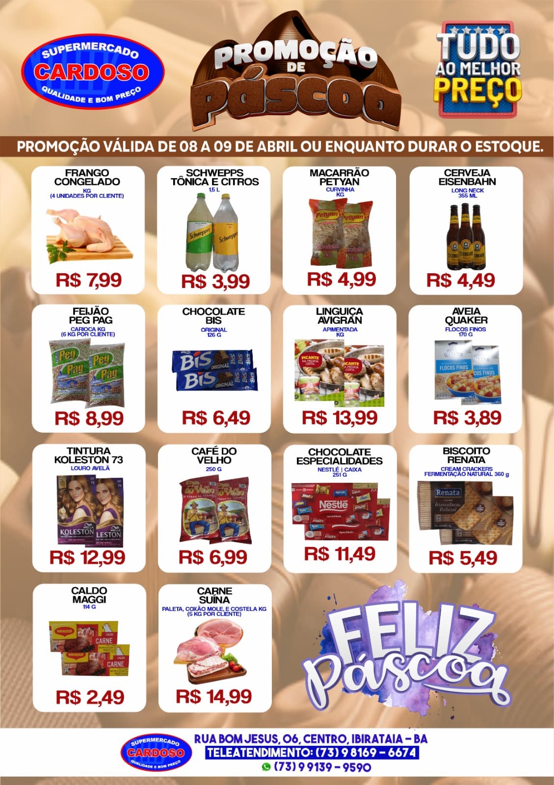 Ibirataia: Promoção de Páscoa do Supermercado Cardoso