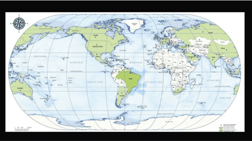 Novo Atlas do IBGE coloca o Brasil no centro do mundo