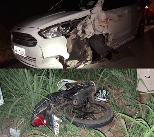 Motociclista fica em estado grave após colisão com carro na BR-330, em Jitaúna