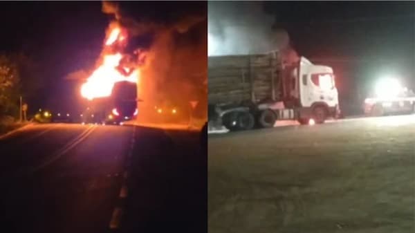 Ônibus e carreta são incendiados no extremo sul da Bahia e moradores relatam clima de medo