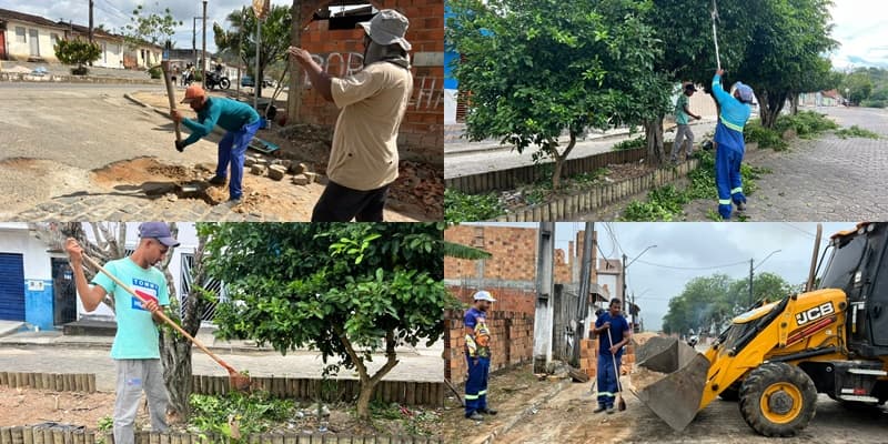 Ibirataia: Prefeitura realiza ações de manutenção em bairros e espaços públicos