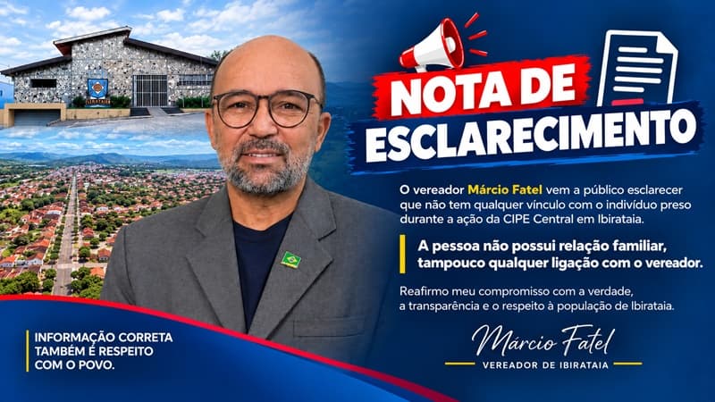 Ibirataia: NOTA DE ESCLARECIMENTO