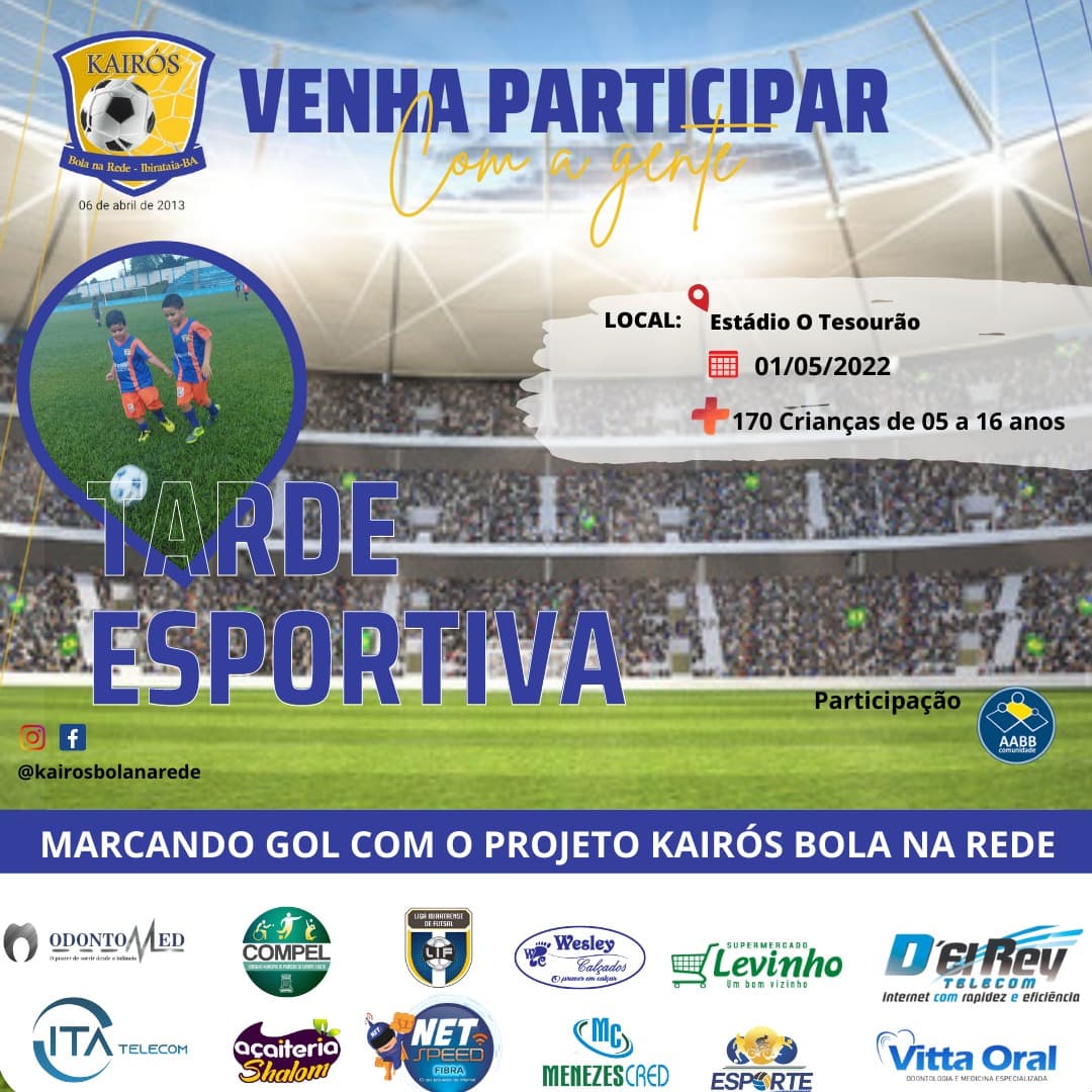 Kairós Bola na Rede | Tarde Esportiva 1⁰ de Maio