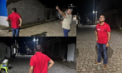 Ibirataia: Prefeito Sandro Futuca acompanha bairros contemplados com a nova iluminação de LED