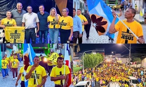 Ibirataia: Prefeito Sandro Futuca participa da 7º Marcha para Jesus