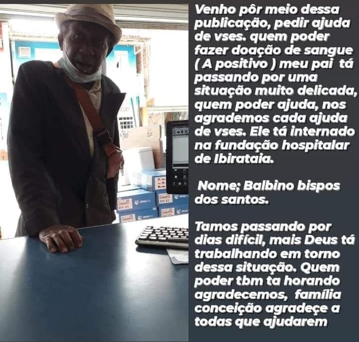 Precisa-se de doação de Sangue. Faça sua parte!