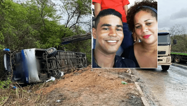 Casal que morreu em acidente de ônibus da Bahia é identificado