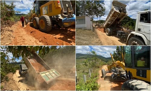 Ibirataia: Prefeitura realiza patrolamento e cascalhamento na Região do Assoalho