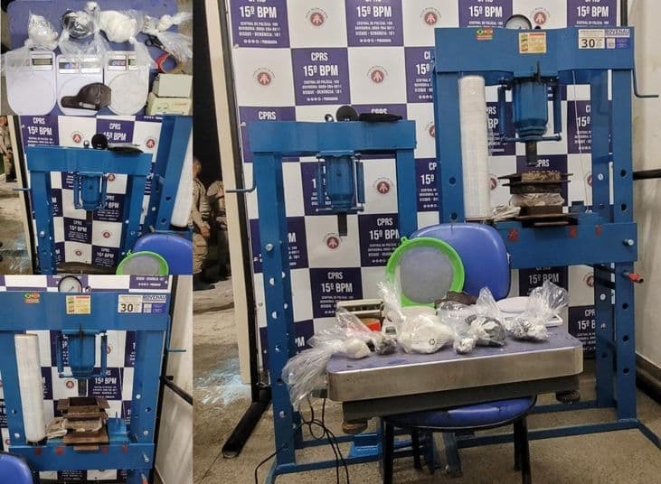 Localizado laboratório de drogas e prensas hidráulicas em Itabuna