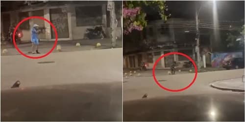Suspeitos com fuzil atiram contra blindado da PM no meio da rua