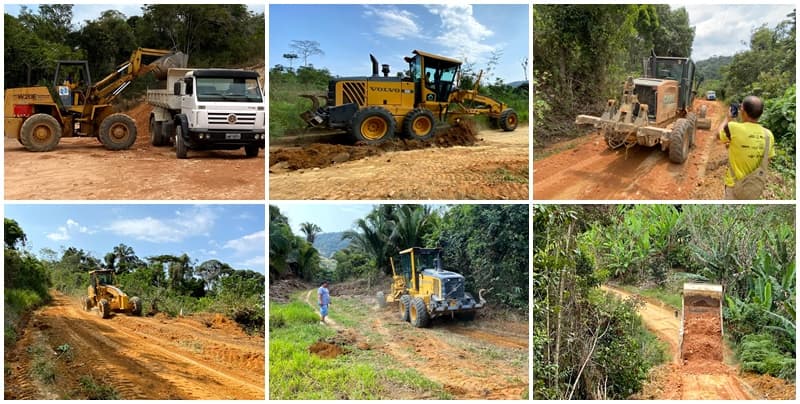 Ibirataia: Prefeitura faz patrolamento e cascalhamento em várias regiões na zona rural do município; confira