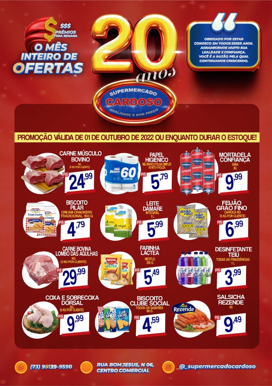 PRoOMOÇÃO DE ANIVERSÁRIO DO SUPERMERCADO CARDOSO