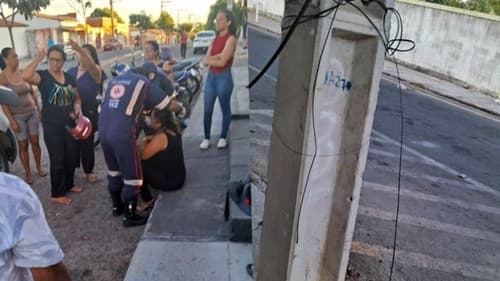 professora sofre acidente provocados por cabos de internet