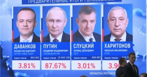 Putin se reelege com votação recorde em comparecimentos e promete fortalecer o exército
