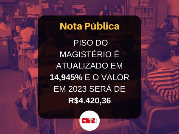 Em 2023, Piso do Magistério será de R$4.420,36