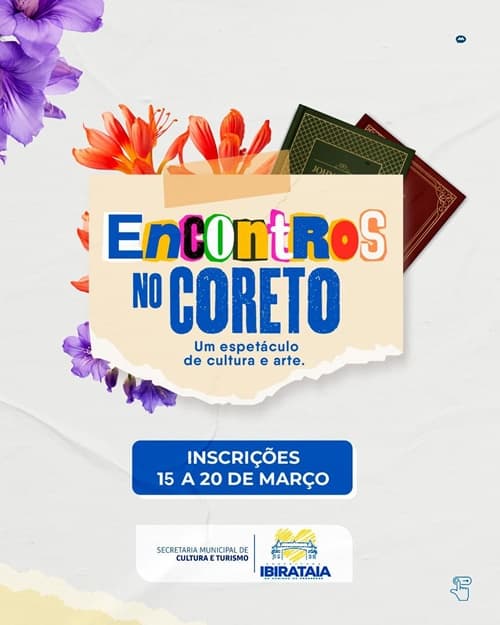 Prefeitura de Ibirataia Lança o Projeto "Encontros no Coreto" com 1º Concurso de Poesia; confira