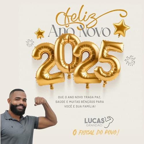 Vereador Lucas Grandão deseja um 2025 de conquistas e prosperidade para Ibirataia