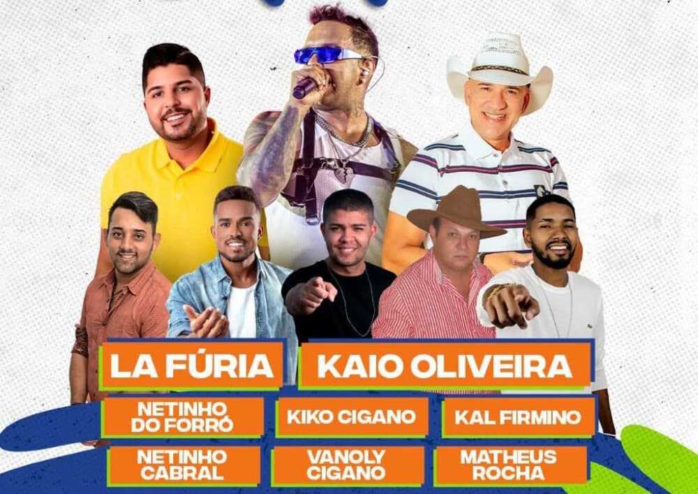 Barra do Rocha: Festa da Cidade terá Lá Fúria e Kaio Oliveira como principais atrações