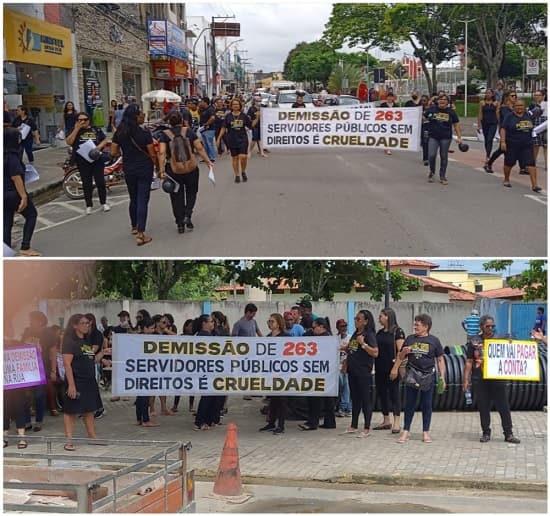 Ipiaú: Servidores aposentados do município protestam contra anuncio de demissões