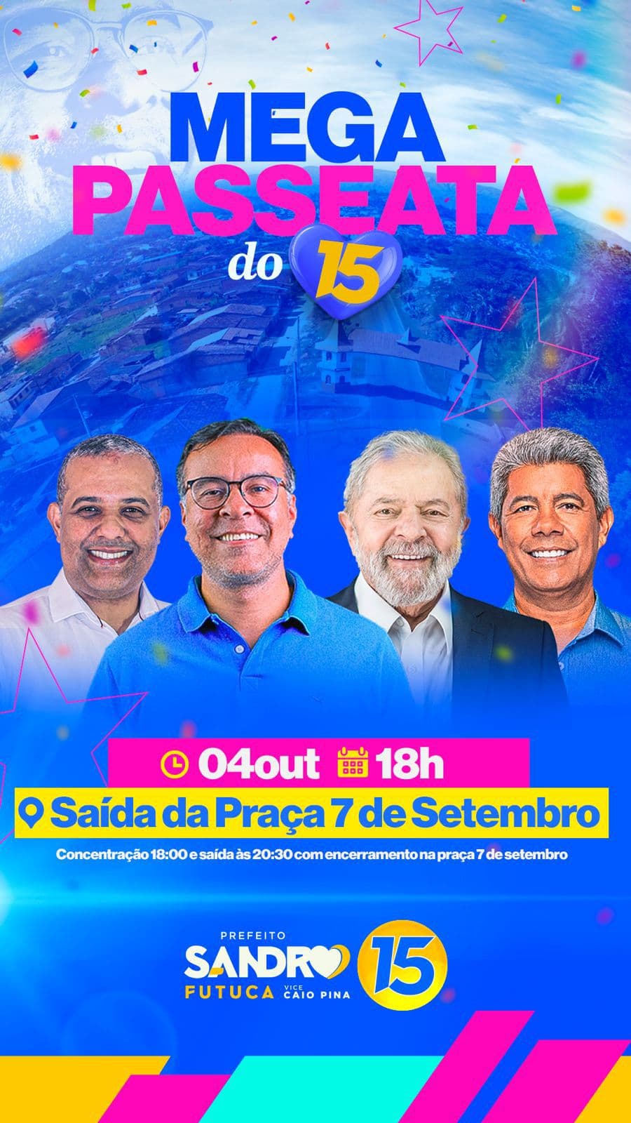 Coligação 'O Melhor para Ibirataia' fará sua última passeata na próxima sexta-feira, 04; Confira a programação de todos os candidatos