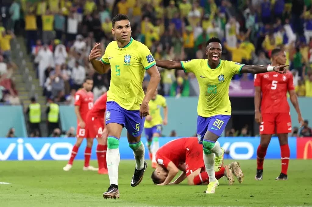 Brasil bate Suiça e se classifica para oitavas da Copa do Catar