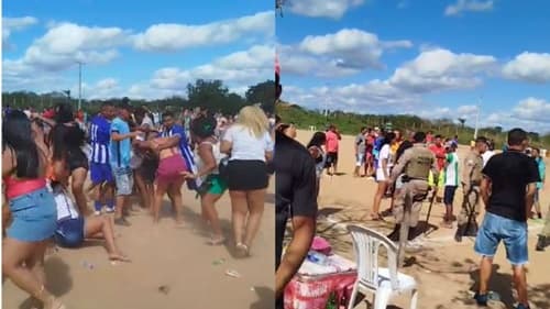 Partida de futebol amador termina em confusão generalizada no interior da Bahia