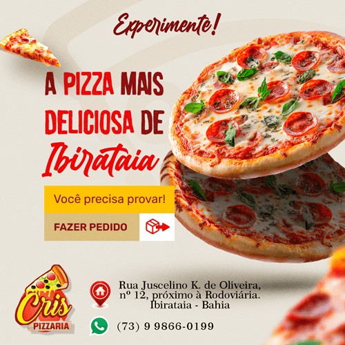 CRIS PIZZARIA | Venha saborear a melhor Pizza de Ibirataia! Confira o Cardápio.