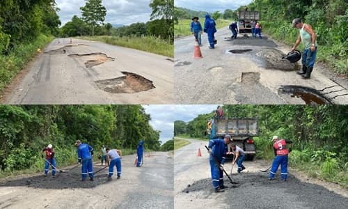 SEINFRA realiza recapeamento da BA-120, estrada que liga Ibirataia a Gandu, a pedido do prefeito Sandro Futuca.