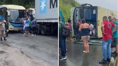 Dois ônibus da empresa Novo Horizonte se envolvem em acidentes na Bahia