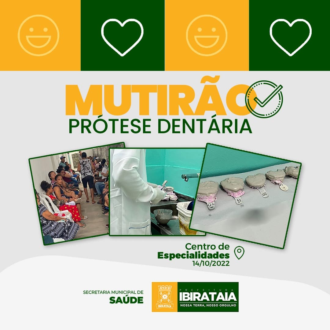 Prefeitura através da Secretaria de Saúde, realiza moldagem das próteses dentárias de pacientes do município.