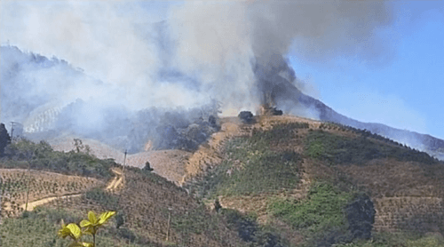 Grande incêndio atinge três municípios na Chapada Diamantina