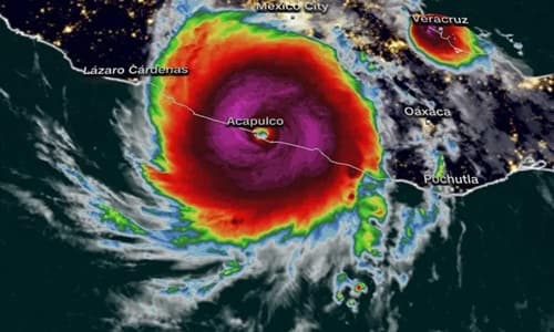 Furacão tinge o México com ventos de até 265 km/h