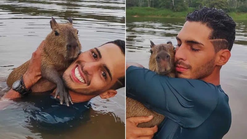 Influencer consegue guarda provisória de capivara 'Filó'