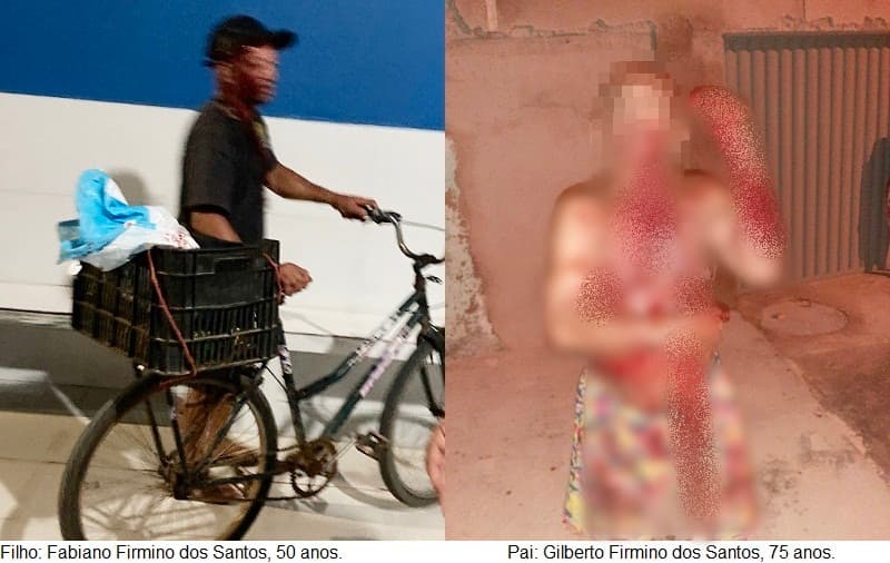 Filho tenta matar o pai a golpes de facão e no hospital diz que foi o pai que o agrediu