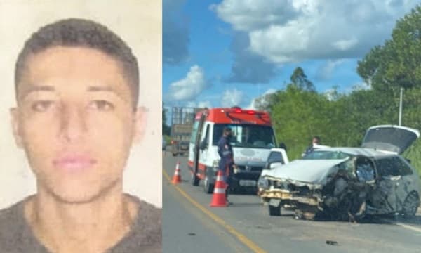 Motorista morre em grave acidente entre Gol e carreta na BR 101 em Posto da Mata