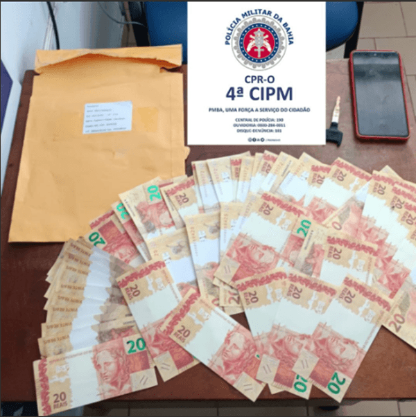 Homem é preso ao retirar pacote nos correios com notas falsas de R$ 20,00 na Bahia