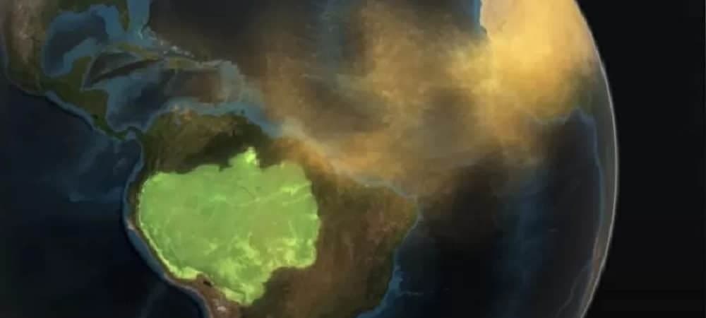 Nuvem de areia do deserto do Saara se aproxima do Brasil