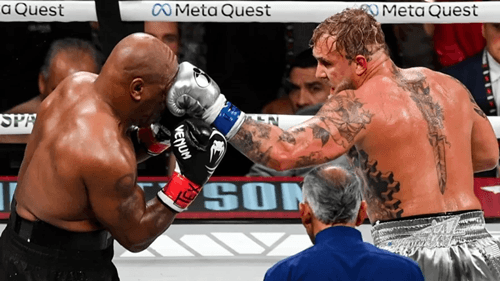 Jake Paul vê fúria de Mike Tyson, mas usa físico e vence lenda do boxe