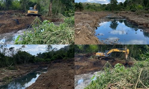 Prefeitura de Ibirataia intensifica limpeza e desobstrução do Rio da Formiga