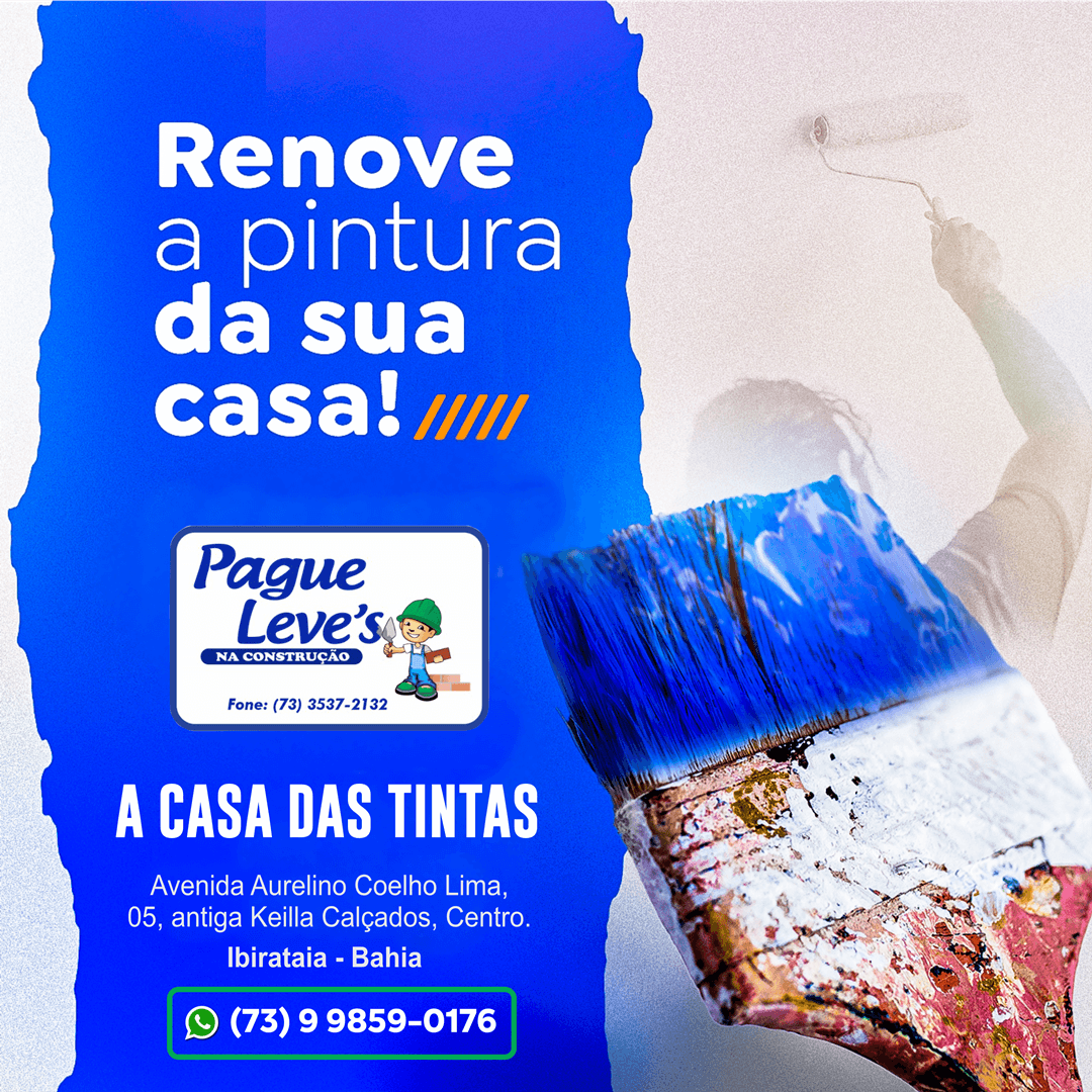 Renove a pintura da sua casa! “Pague leves na construção pintar seu sonho é o nosso desafio”