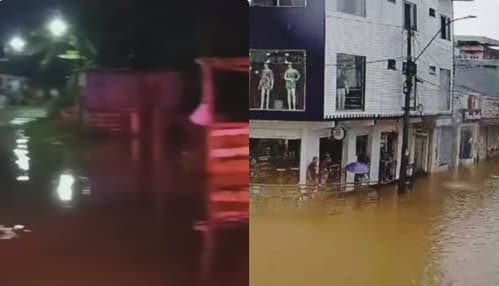 Por causa da chuva, nível do Rio Cachoeira sobe cerca de 7 metros em Itabuna